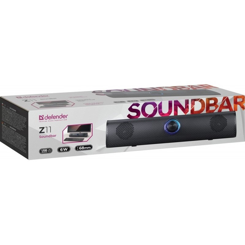 Defender Z11 barra de sonido 6W LED, negro