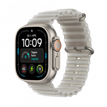 Apple Watch Ultra 4 GPS + Cellular 49 mm carcasa de titanio natural con correa Ocean gris translúcido