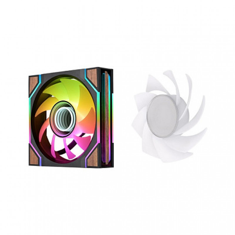 Thermaltake SWAFAN 120 EX INFINITY Wood Edition ventilador de carcasa de 120 mm, pack de 3