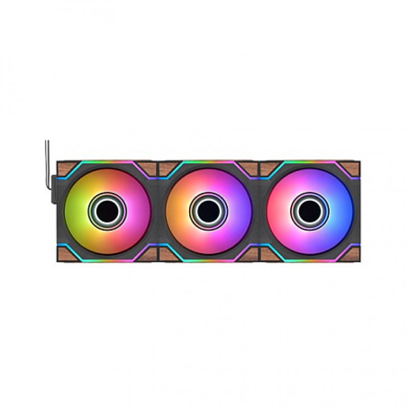 Thermaltake SWAFAN 120 EX INFINITY Wood Edition ventilador de carcasa de 120 mm, pack de 3