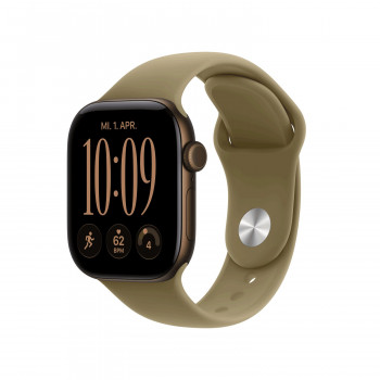 Apple Watch Series 12 GPS + Cellular 42 mm carcasa de aluminio bronce oscuro con correa deportiva oliva - S/M