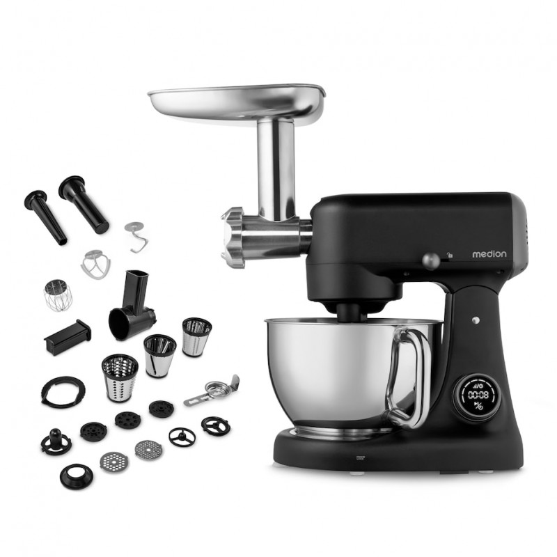 Medion MD12600 robot de cocina digital, 800 W, bol de 4,6 L, negro (50076278)