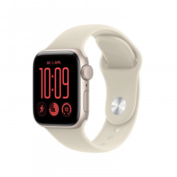 Apple Watch SE 3 GPS 40 mm carcasa de aluminio blanco estrella con correa deportiva arena – M/L