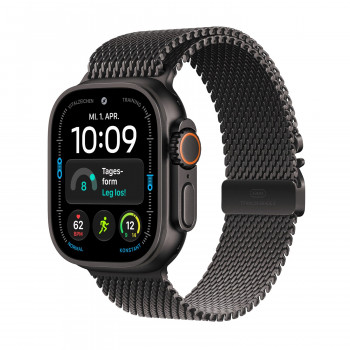 Apple Watch Ultra 4 GPS + Cellular 49 mm carcasa de titanio negro con Milanaise Loop de titanio negro - M