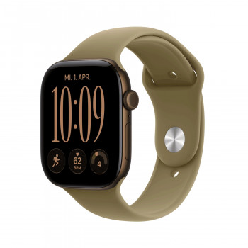 Apple Watch Series 12 GPS + Cellular 46 mm carcasa de aluminio bronce oscuro con correa deportiva oliva - M/L