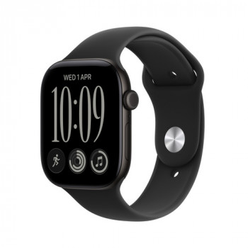 Apple Watch Series 12 GPS + Cellular 46 mm Caja de aluminio Negra con correa deportiva Negra – S/M