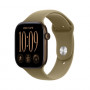 Apple Watch Series 12 GPS 46mm Caja de aluminio bronce oscuro con correa deportiva oliva - M/L