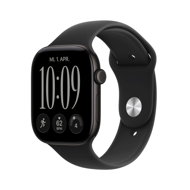 Apple Watch Series 12 GPS 46 mm Caja de aluminio Negra con correa deportiva Negra – S/M