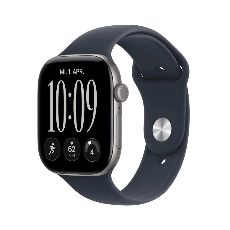Apple Watch Series 12 GPS 46mm Caja de aluminio Space Gray con correa deportiva Navy Blue - S/M