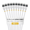 StarTech Cable de red Cat6a U/FTP Slim RJ45, 0,3 m, pack de 10
