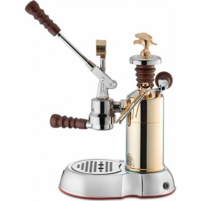 La Pavoni Esperto Competente LPLESC01EU Cafetera expreso de palanca, cromo/oro