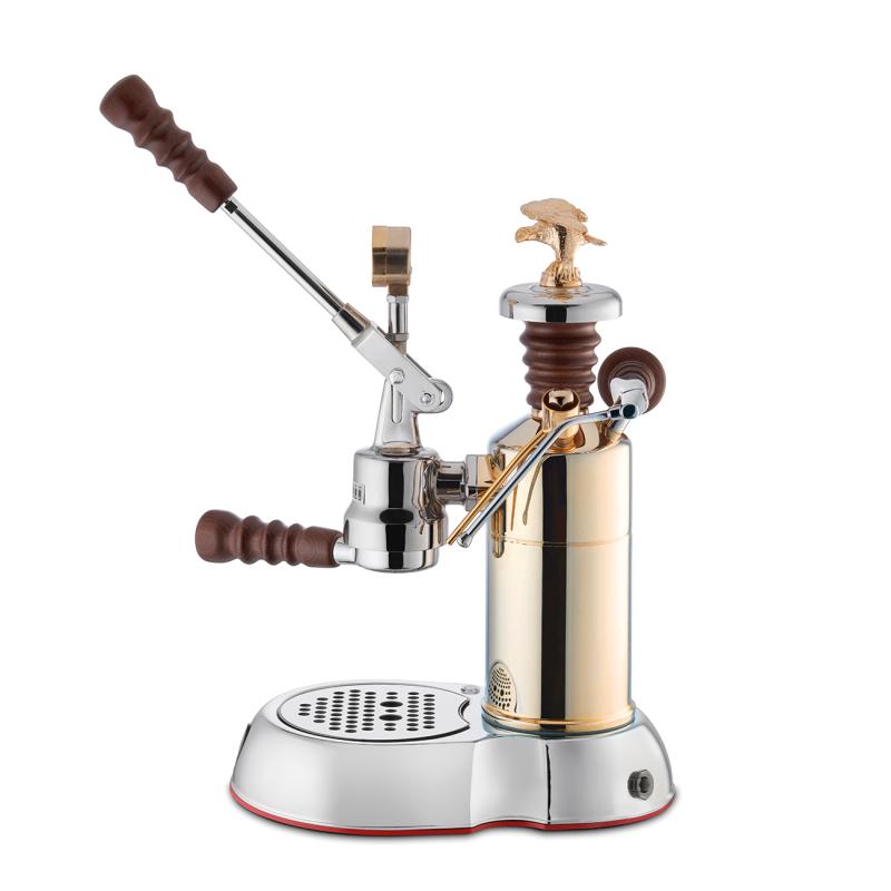 La Pavoni Esperto Competente LPLESC01EU Cafetera expreso de palanca, cromo/oro