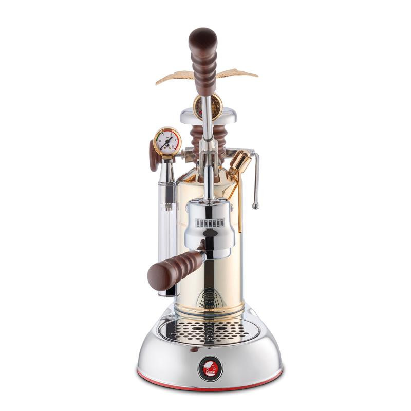 La Pavoni Esperto Competente LPLESC01EU Cafetera expreso de palanca, cromo/oro
