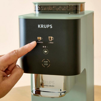 Krups Coffee Crush SA401LE0 Cafetera expreso, negro/verde