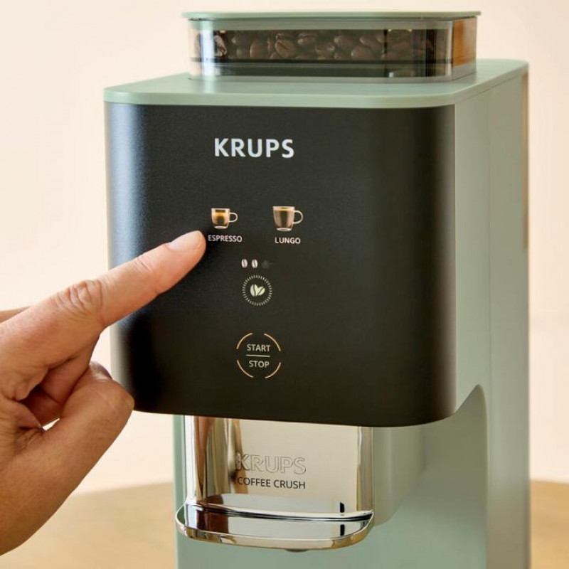 Krups Coffee Crush SA401LE0 Cafetera expreso, negro/verde