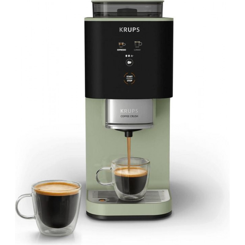 Krups Coffee Crush SA401LE0 Cafetera expreso, negro/verde