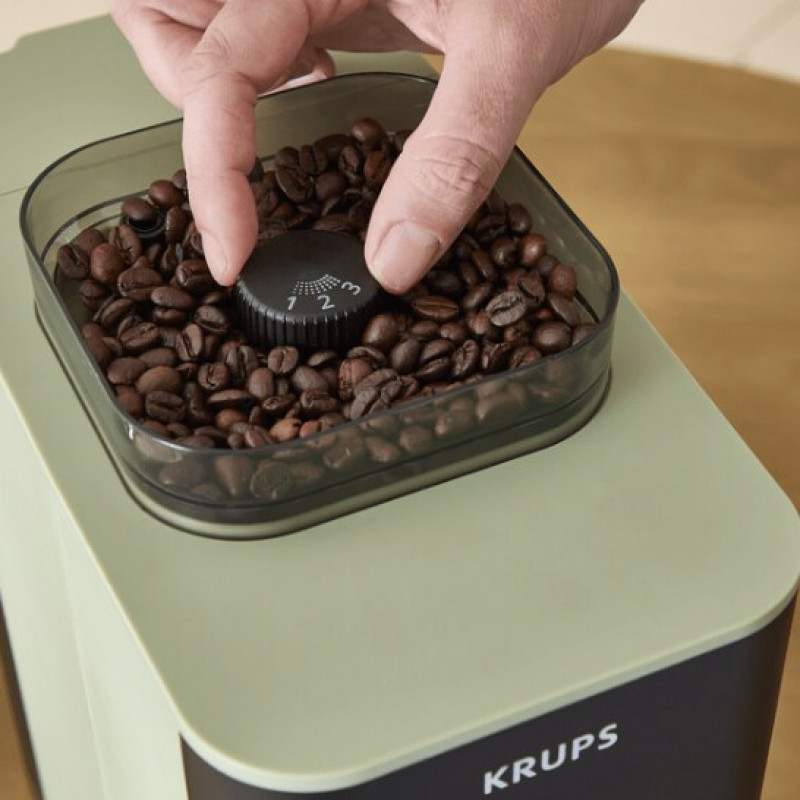 Krups Coffee Crush SA401LE0 Cafetera expreso, negro/verde