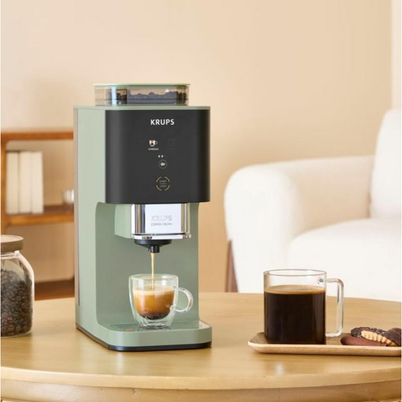 Krups Coffee Crush SA401LE0 Cafetera expreso, negro/verde