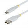 StarTech Trenzado Cable USB 2.0 USB-A a USB-C, 2 m, 15 W, blanco