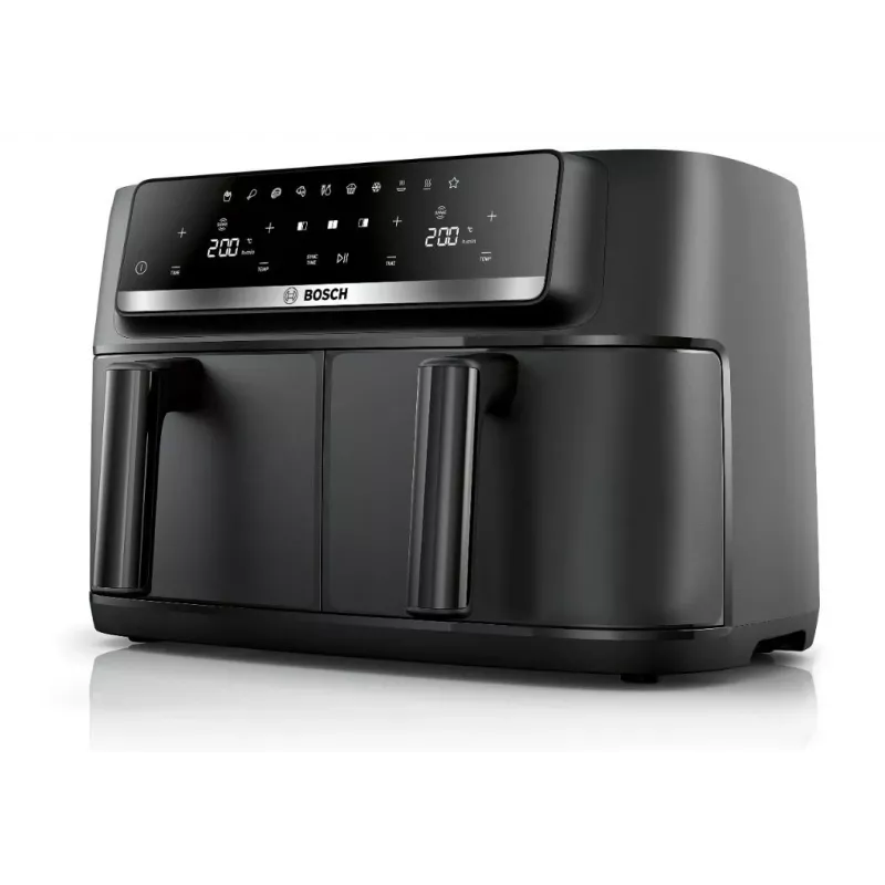 Bosch Serie 4 MAFD440B7 Freidora de aire Dual-Basket, 9 L, 2500 W, negra