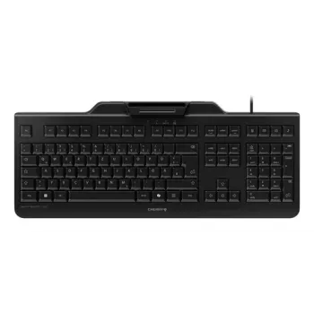 Cherry SMART BOARD 1150 Teclado con cable con lector de tarjeta inteligente, USB, distribución alemana (QWERTZ), negro