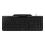 Cherry SMART BOARD 1150 Teclado con cable con lector de tarjeta inteligente, USB, distribución alemana (QWERTZ), negro