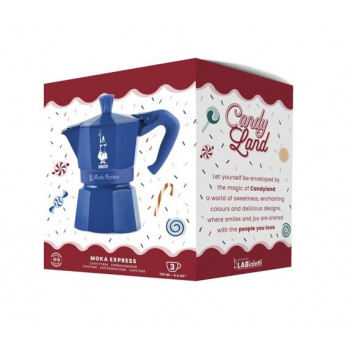 Bialetti Candyland Moka Express 3TZ cafetera manual, 150 ml, azul