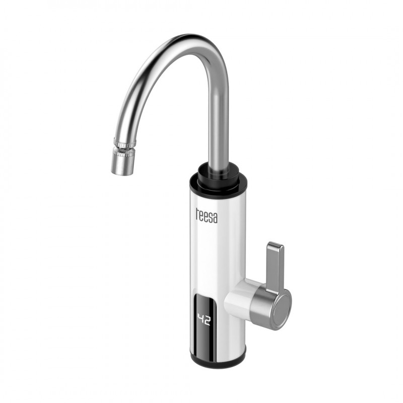 Teesa TSA4108 grifo de cocina con calentador instantáneo, blanco