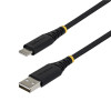 StarTech cable USB 2.0 trenzado USB-A a USB-C, 0,3 m, 15 W, negro