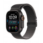 Apple Watch Ultra 4 GPS + Cellular 49 mm caja de titanio negro con correa Milanese Loop de titanio negra – L