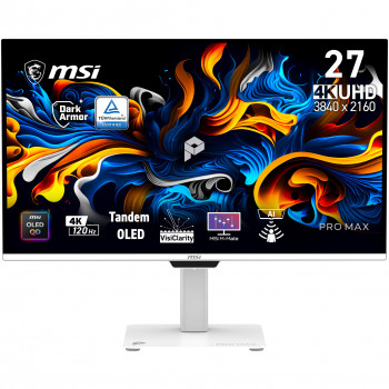 MSI PRO MAX 271UPXW12G monitor 26,5 pulgadas 4K UHD QD-OLED 120 Hz