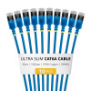 StarTech.com cable de red Cat6a U/FTP Slim RJ45, 0,3 m, azul, pack de 10
