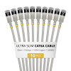 StarTech.com cable de red Cat6a U/FTP Slim RJ45, 0,3 m, gris, pack de 10