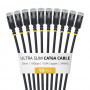 StarTech.com cable de red Slim Cat6a U/FTP RJ45, 0,3 m, negro, pack de 10