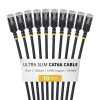 StarTech.com cable de red Slim Cat6a U/FTP RJ45, 0,15 m, negro, pack de 10