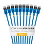 StarTech.com cable de red Slim Cat6a U/FTP RJ45, 0,15 m, azul, pack de 10