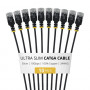 StarTech.com cable de red Slim Cat6a U/UTP RJ45, 0,3 m, negro, pack de 10