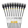 StarTech.com cable de red Slim Cat6a U/UTP RJ45, 0,3 m, negro, pack de 10