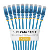 StarTech.com N6PAT100CMBLS10PK Cable de conexión Cat6 delgado, RJ45, 1 m, azul, pack de 10