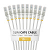 StarTech.com cable de red Slim Cat6 U/UTP RJ45, 1 m, gris, pack de 10