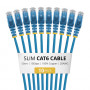 StarTech.com N6PAT50CMBLS10PK Cable de conexión Cat6 delgado, RJ45, 0,5 m, azul, pack de 10