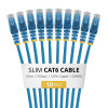 StarTech.com N6PAT25CMBLS10PK Cable de conexión Cat6 delgado, RJ45, 0,25 m, azul, pack de 10