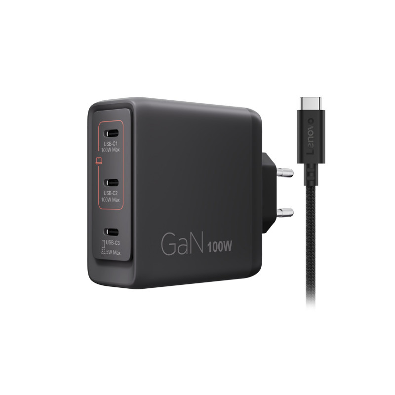 Lenovo cargador multipuerto USB-C 100W GaN