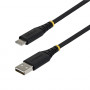 StarTech.com cable USB 2.0 trenzado USB-A a USB-C, 1 m, 15 W, negro