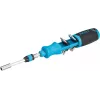 Destornillador de carraca con puntas HAZET 811R-4, azul/negro