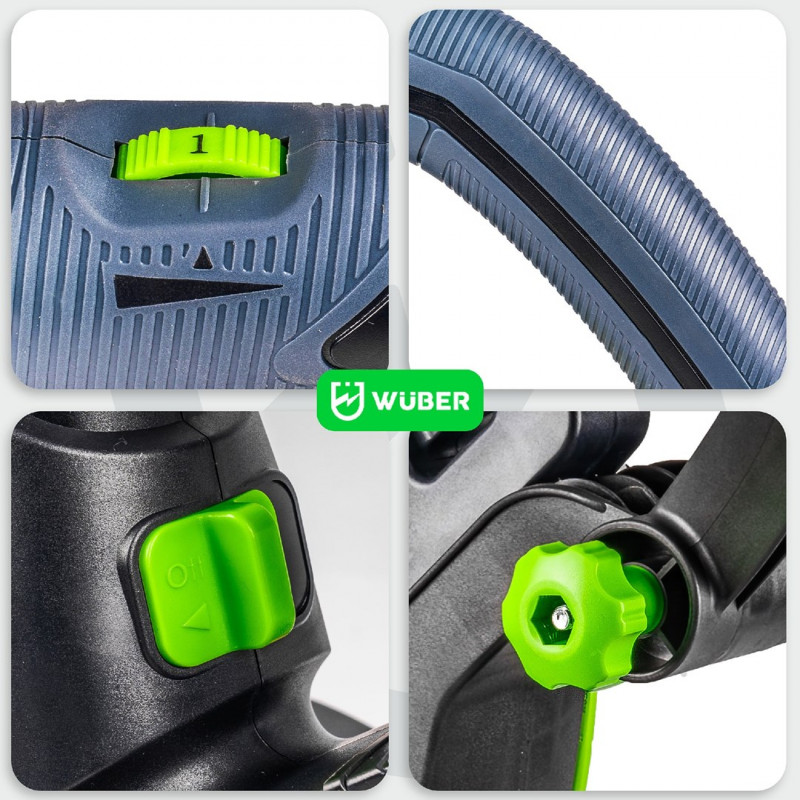 Soplador de hojas eléctrico con trituradora Wuber W43422, 3000 W, 15:1