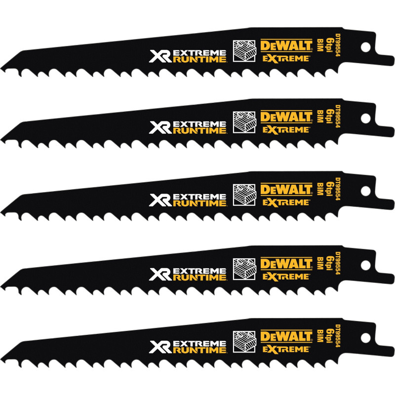 Set de hojas de sierra sable DeWalt Extreme Runtime DT99550-QZ, 13 piezas, 152-230 mm