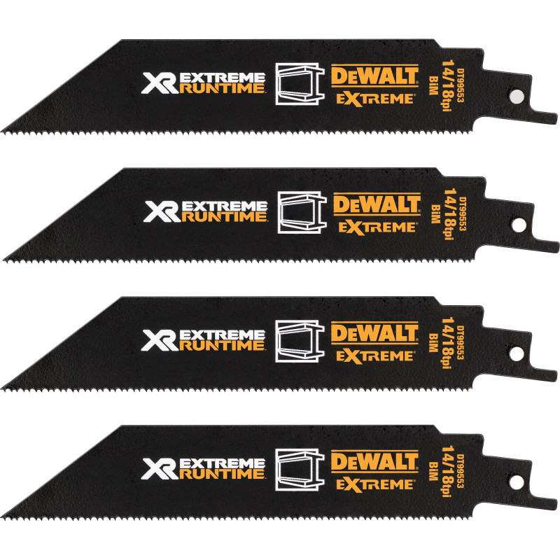 Set de hojas de sierra sable DeWalt Extreme Runtime DT99550-QZ, 13 piezas, 152-230 mm