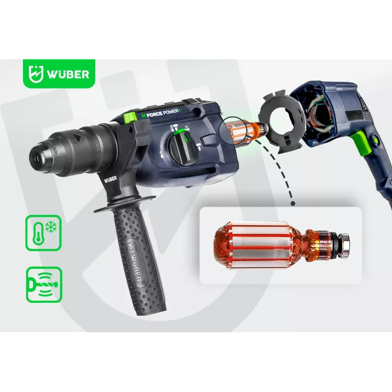 Martillo perforador Wuber W28920, 4 J, 2500 W