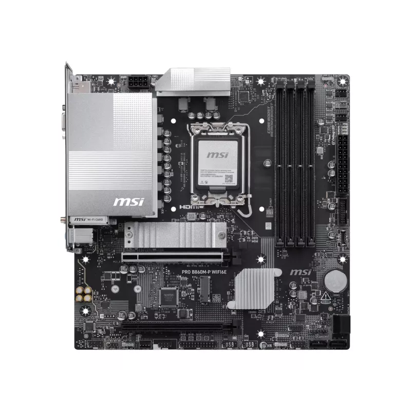 Placa base MSI PRO B860M-P WIFI6E, Intel B860, LGA 1851, Micro-ATX, DDR5